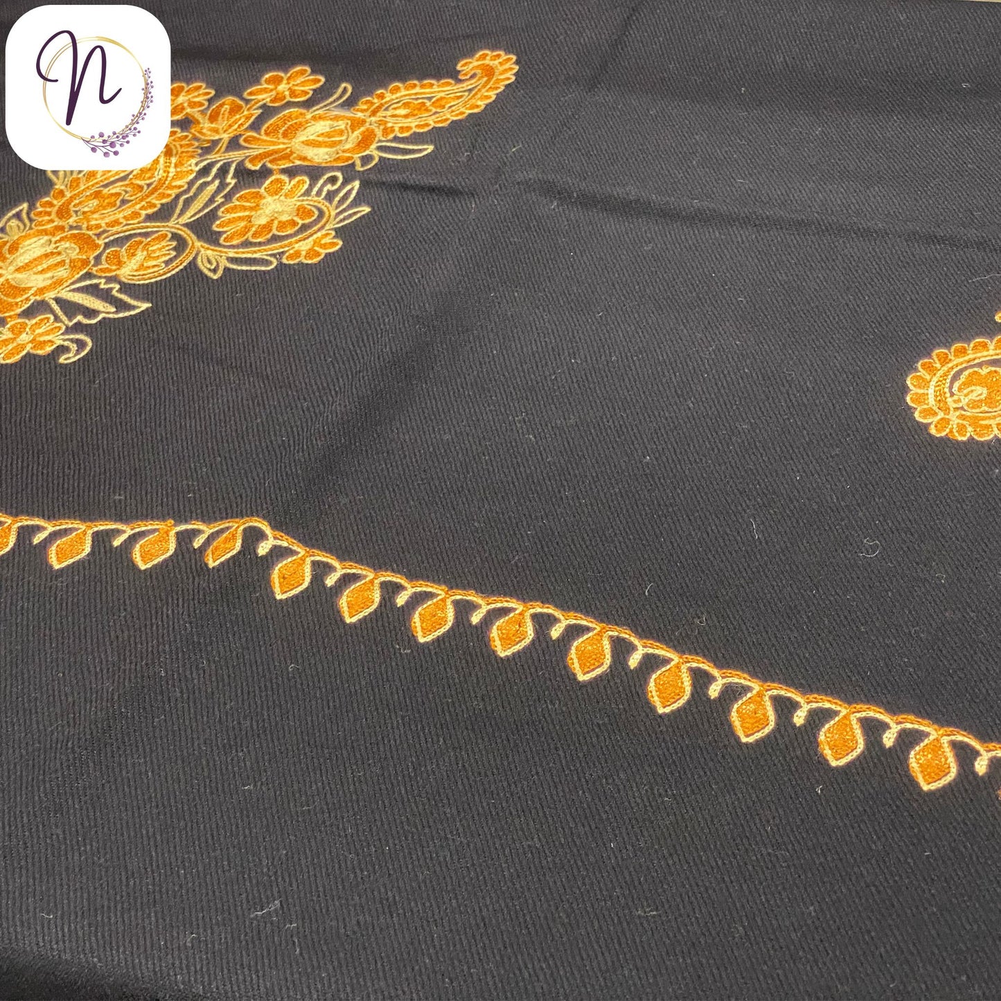 Kashmiri oswal Black Shawl