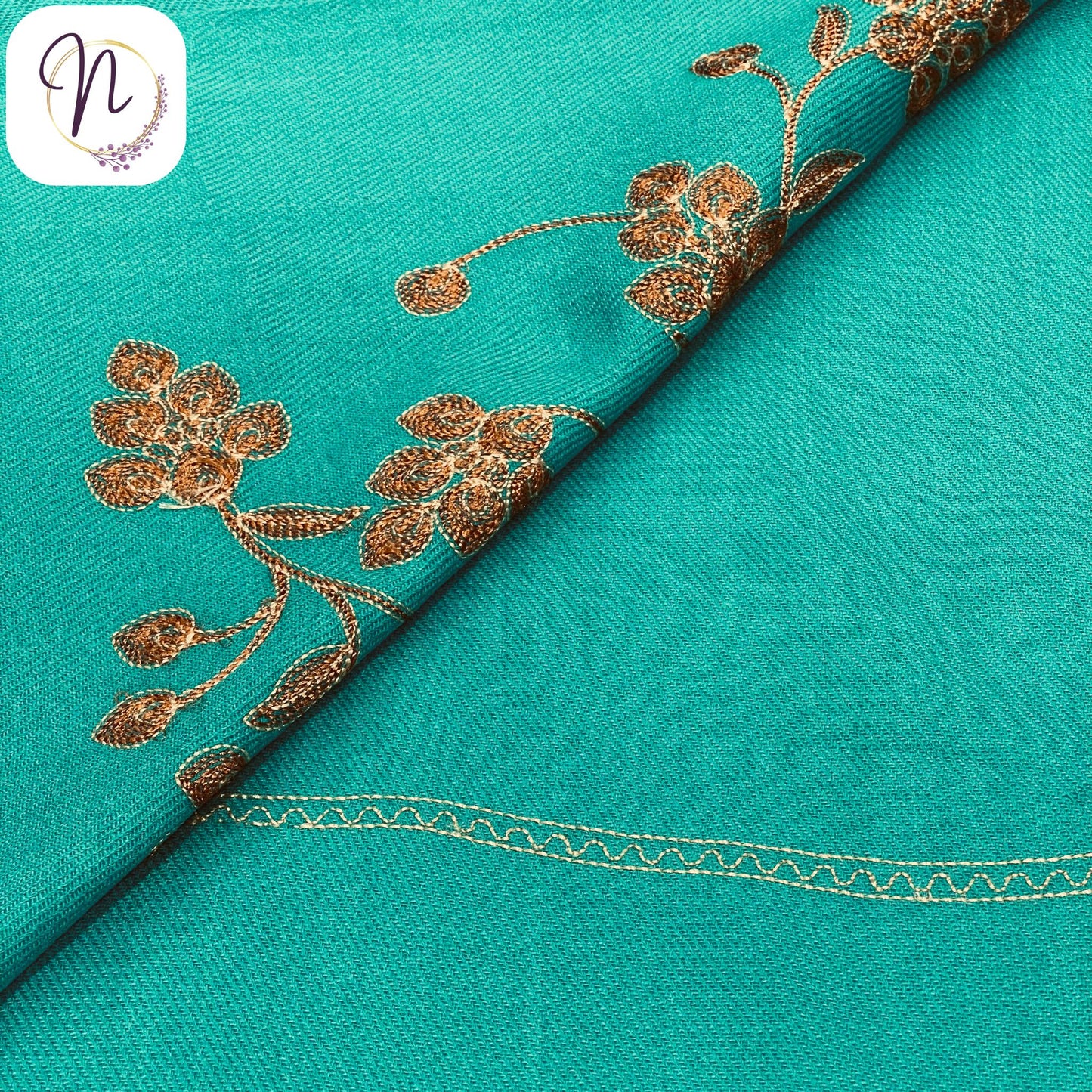 Kashmiri oswal Turquoise Shawl