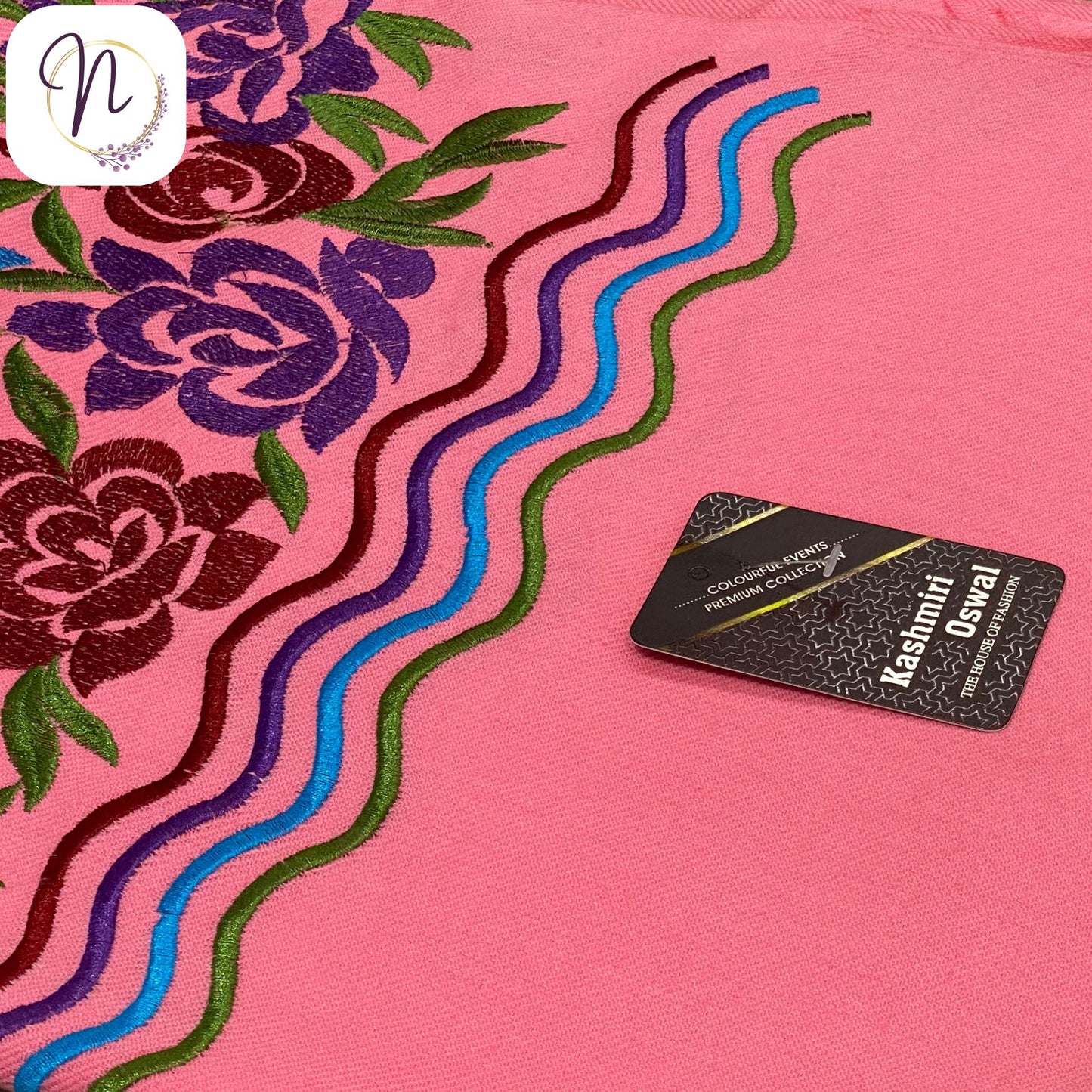 Kashmiri oswal Pink Shawl