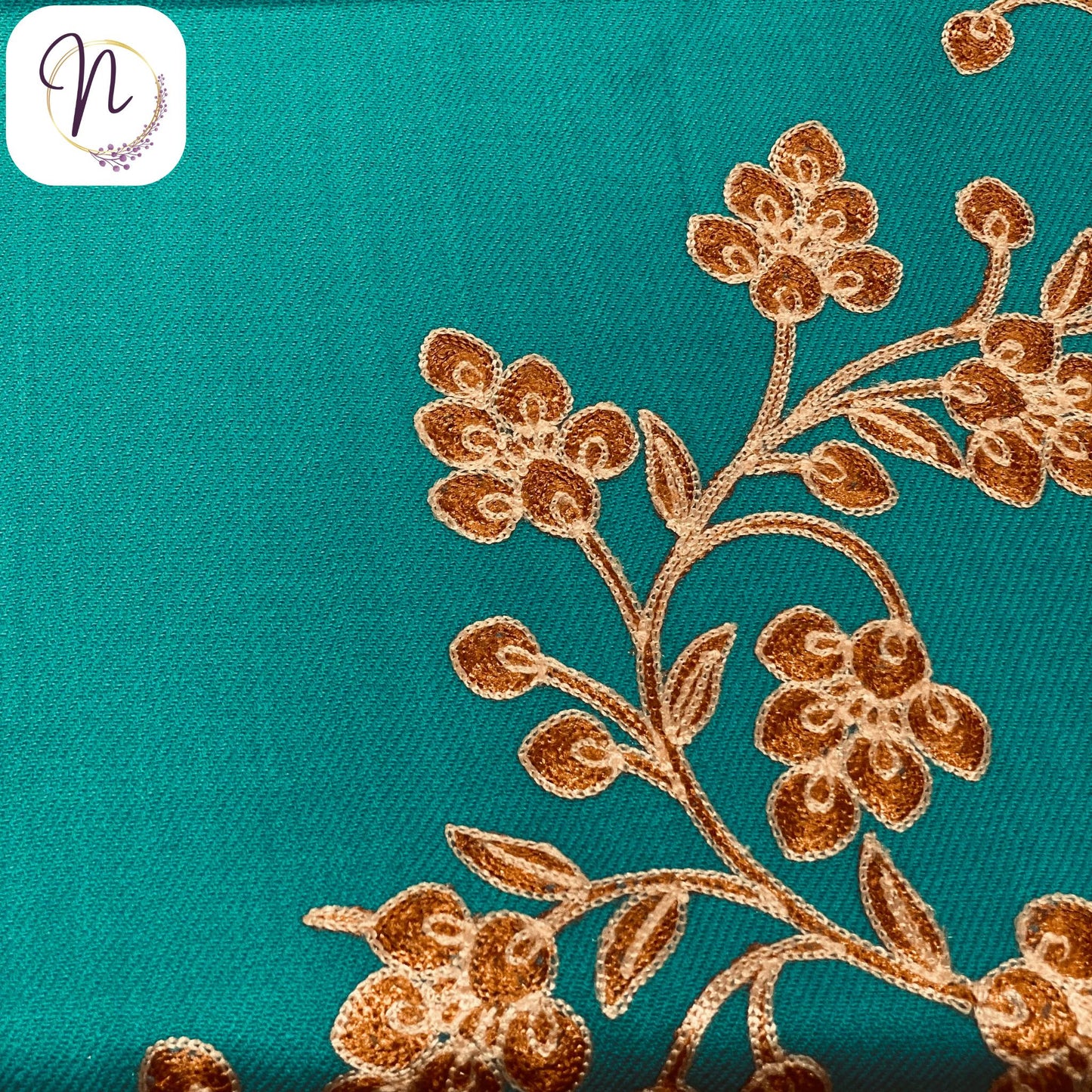 Kashmiri oswal Turquoise Shawl